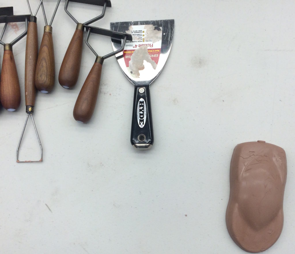 Automotive clay modeling store tools