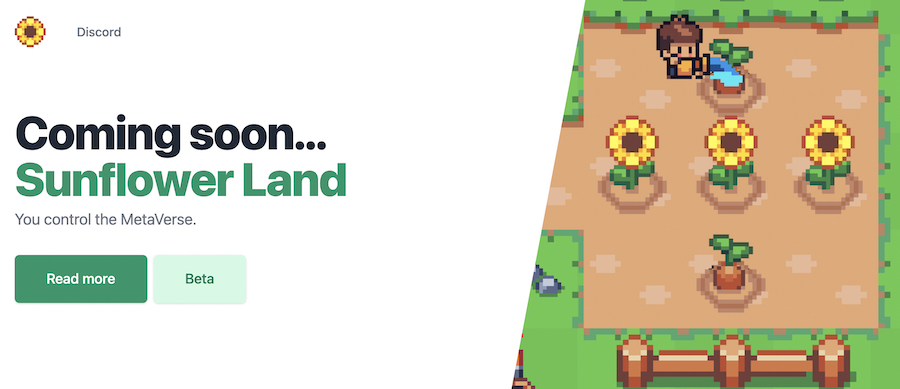 Sunflower Land home page